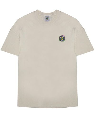 Cross Colours Airbrushed Classic Circle Logo T-shirt - White