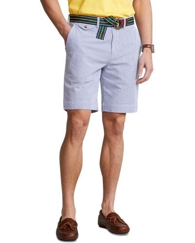 Polo Ralph Lauren 9-1/4-inch Stretch Classic-fit Seersucker Shorts - Blue