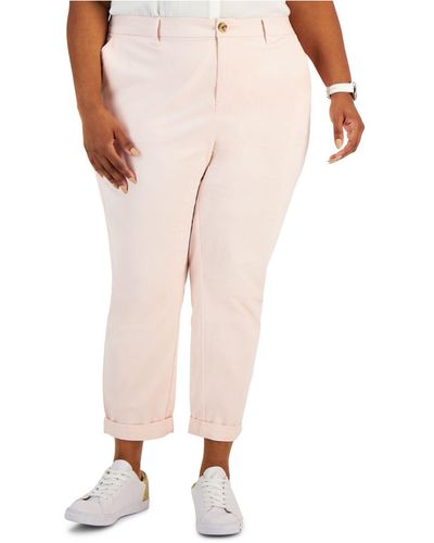 Pink Tommy Hilfiger Pants, Slacks and Chinos for Women | Lyst