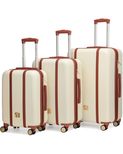 Badgley Mischka Mia Expandable Retro luggage Set - Brown