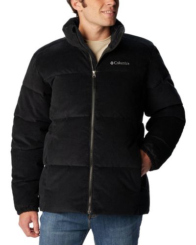 Columbia Puffect Quilted Full-zip Corduroy Jacket - Black