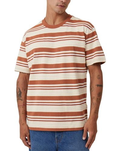 Cotton On Loose Fit Stripe T-shirt - Orange