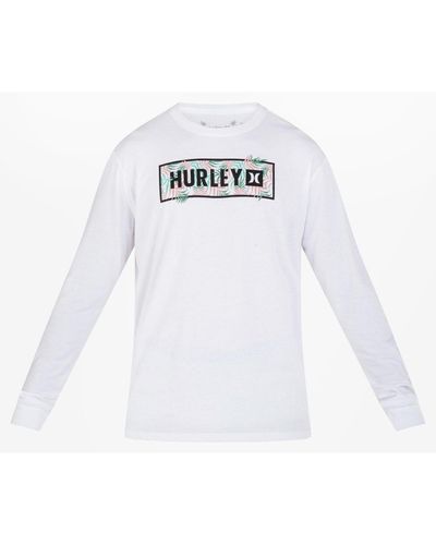 Hurley Everyday Boxed Up Long Sleeve T-shirt - White