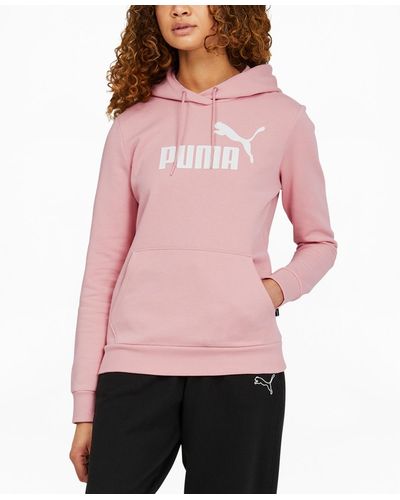 PUMA Essentials Logo Fleece Sweatshirt Hoodie - Pink