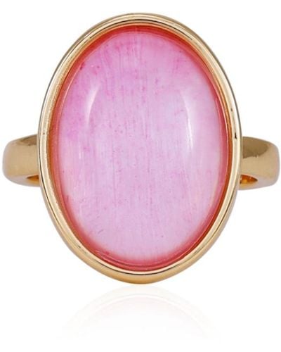 Tahari Tone Pink Glass Stone Ring