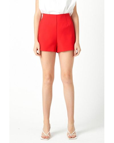 Endless Rose High Waisted Shorts - Red