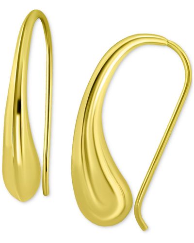 Giani Bernini Polished Polished Teardrop Threader Earrings - Yellow