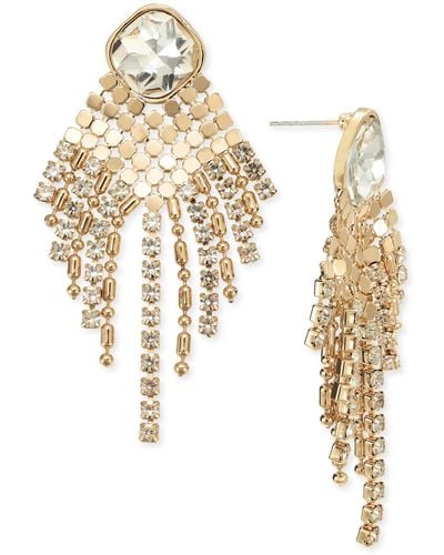 INC International Concepts Crystal & Bead Statement Earrings - Metallic
