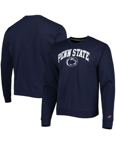 League Collegiate Wear Penn State Nittany Lions 1965 Arch Essential Fleece Pullover Sweatshirt - Blue
