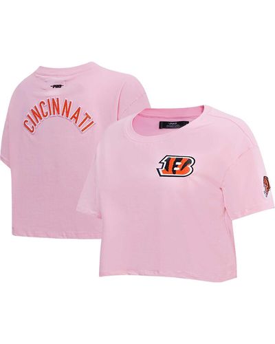 Pro Standard Cincinnati Bengals Cropped Boxy T-shirt - Pink