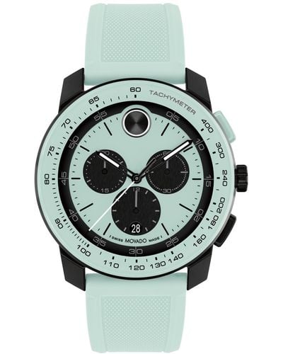 Movado Swiss Chronograph Bold Tr90 Light Silicone Strap Watch 44mm - Gray