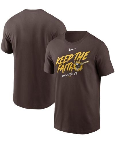 Nike Heather Gray San Diego Padres Keep The Faith Local Team T-shirt - Brown