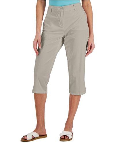 Karen Scott Comfort-waist Capri Pants, Created For Macy's - Gray