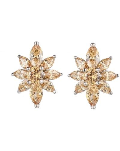 A.m. Champagne Flower Cluster Earrings - Metallic