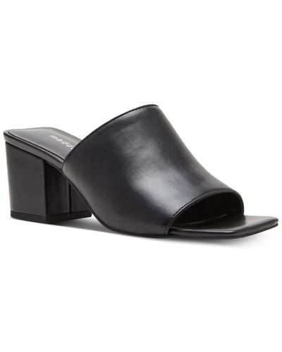 Madden Girl Taz Square-toe Block-heel Mules - Black