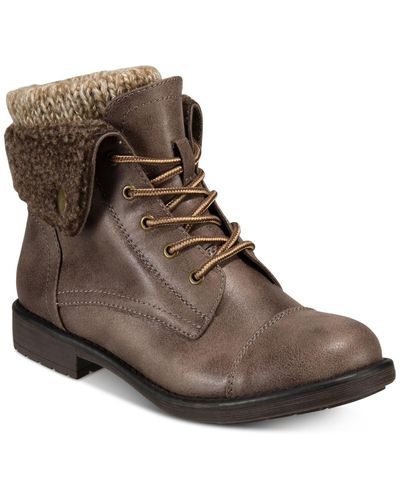 White mountain lace up booties sales