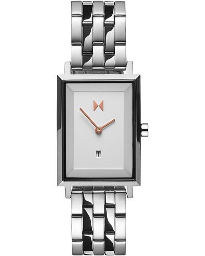 MVMT Signature Square Stainless Steel Bracelet Watch - Metallic