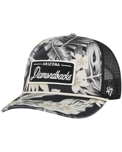 '47 Arizona Diamondbacks Tropicalia Trucker Hitch Adjustable Hat - Black