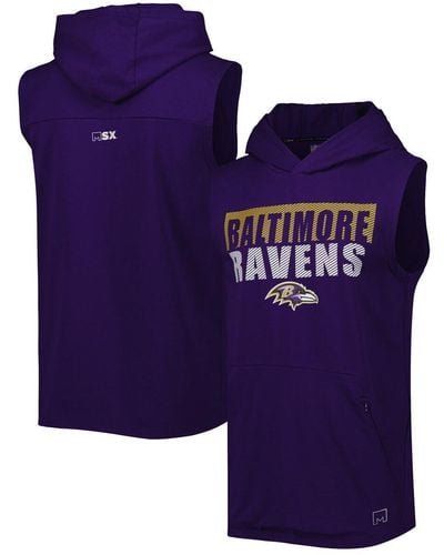 MSX by Michael Strahan Baltimore Ravens Relay Sleeveless Pullover Hoodie - Blue
