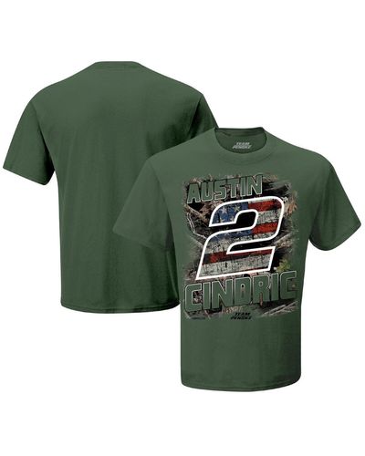 Team Penske Austin Cindric Camo Patriotic T-shirt - Green