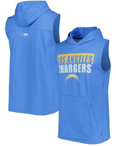 MSX by Michael Strahan Los Angeles Chargers Relay Sleeveless Pullover Hoodie - Blue