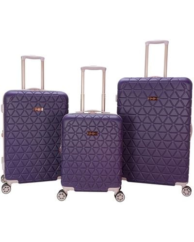 Jessica Simpson Dreamer 3 Piece Hardside luggage Set - Purple