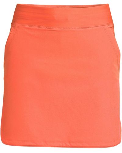 Lands' End Quick Dry Board Skort Swim Skirt - Orange