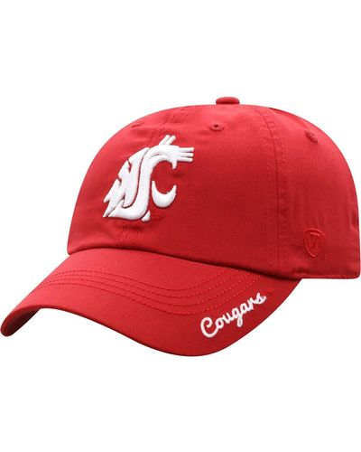 Top Of The World Washington State Cougars Staple Adjustable Hat - Red