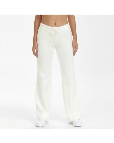 Juicy Couture Classic Cotton Velour Track Pants - White