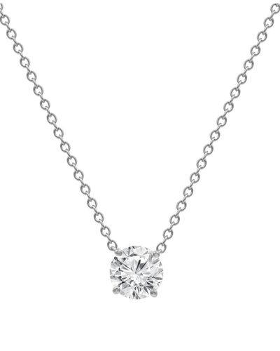Badgley Mischka Certified Lab Grown Diamond Solitaire Pendant Necklace (1-1/2 Ct. T.w. - Metallic
