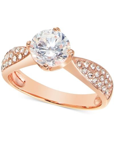 Charter Club Tone Pave & Cubic Zirconia Engagement Ring - Pink