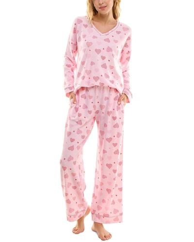Roudelain 2-pc. Printed Butter Knit Pajamas Set - Pink