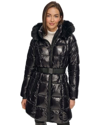 DKNY Hooded Puffer Coat