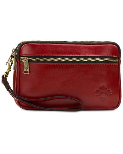 Patricia Nash Viani Leather Wristlet - Red