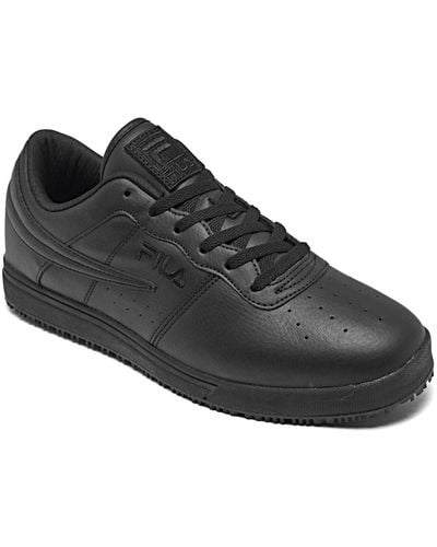 Fila Vulc 13 Low Slip-resistant Work Sneakers From Finish Line - Black