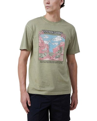 Cotton On Premium Loose Fit Art T-shirt - Green