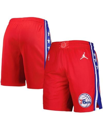 Nike Philadelphia 76ers 2022/2023 Statement Edition Swingman Performance Shorts - Red