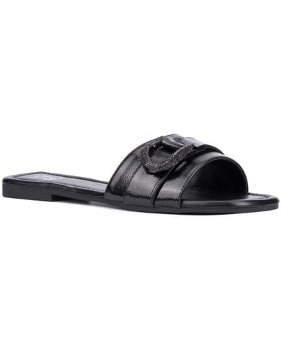 New York & Company Naidra Flat Sandal - Black