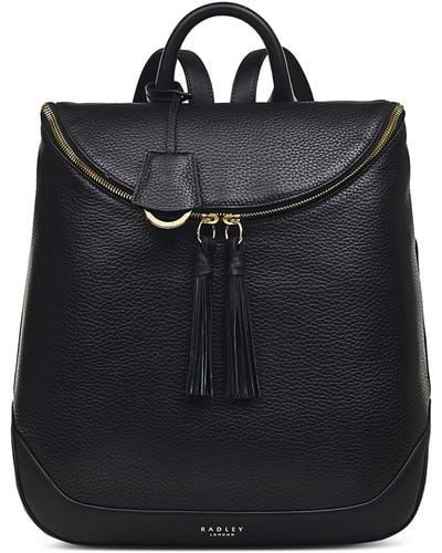 Radley Milligan Street Medium Zip Around Leather Backpack - Black