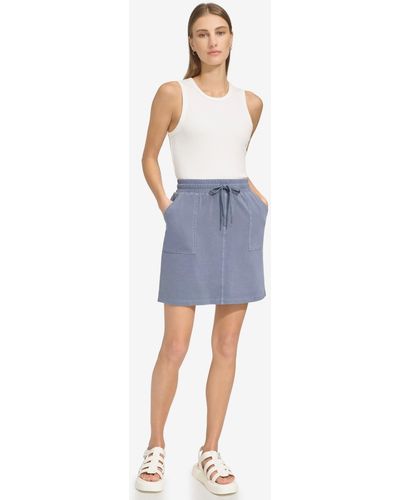 Marc New York Andrew Marc Sport Washed Knit Pull-on Skirt - Blue