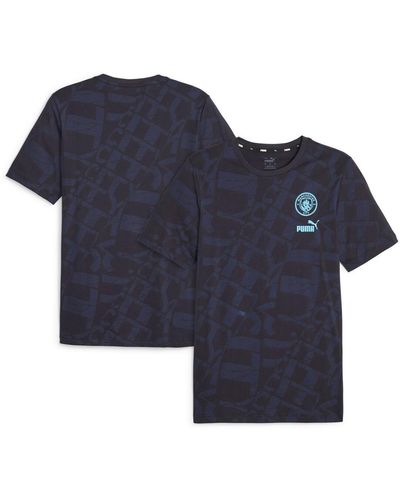 PUMA Manchester City Ftblcore Allover Print T-shirt - Blue