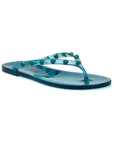 Katy Perry The Geli Gem Flat Thong Sandals - Blue