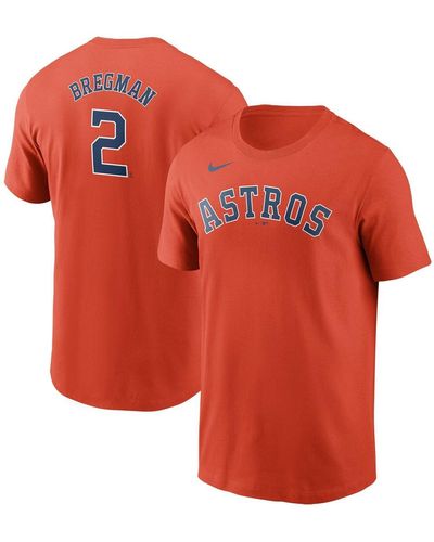 Nike Alex Bregman Houston Astros Name And Number Player T-shirt - Orange