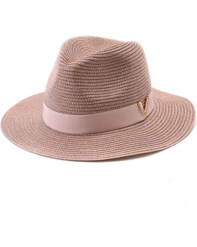 Vince Camuto All Over Shine Panama Hat - Pink