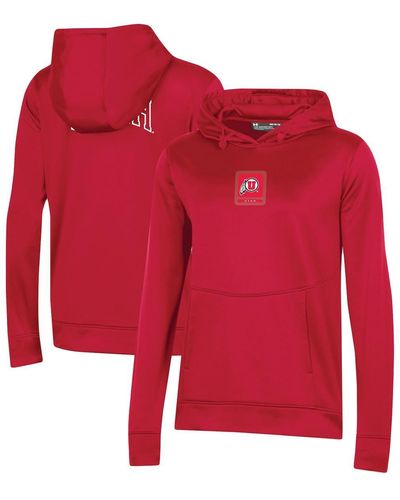 Under Armour Wisconsin Badgers 2023 Sideline Performance Pullover Hoodie - Red