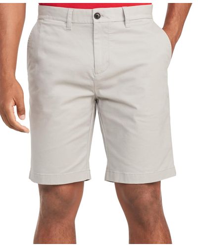 Tommy Hilfiger Core Classic-fit Flat Front Shorts - Gray