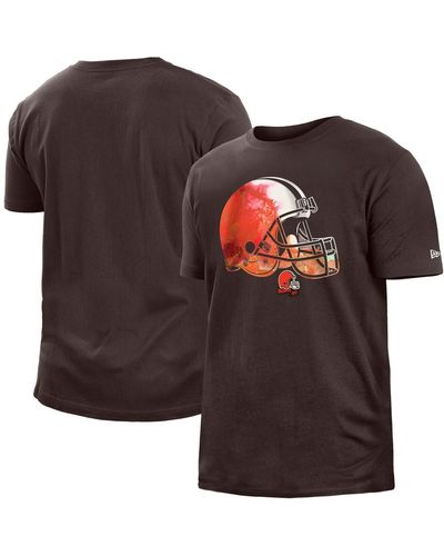 KTZ Cleveland S 2022 Sideline Ink Dye T-shirt - Brown