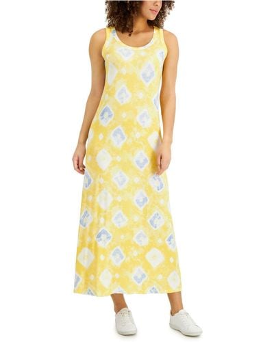 Style & Co. Sleeveless Maxi Dress, Created For Macy's - Yellow