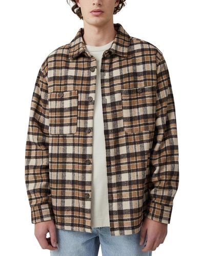 Cotton On Heavy Over Shirt Jacket - Brown