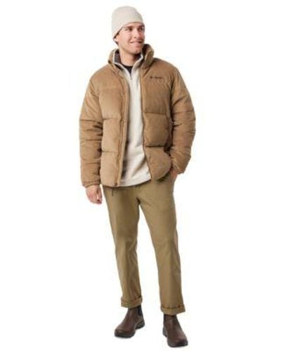 Columbia Warm Winter Puffect Quilted Full Zip Corduroy Jacket - Natural